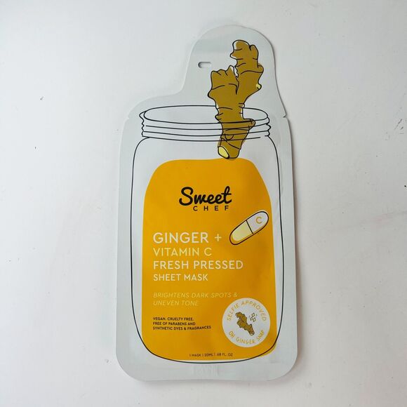 Sweet Chef Kale Ginger Beet Vitamin Fresh Pressed Sheet Mask 3 ct. Sealed New - Picture 6 of 13